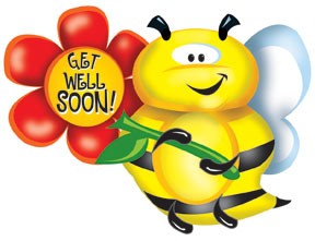 36" Get Well Soon Bee Balloon