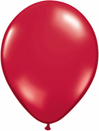 5" Qualatex Latex Balloons Ruby Jewel RED (100 Per Bag)