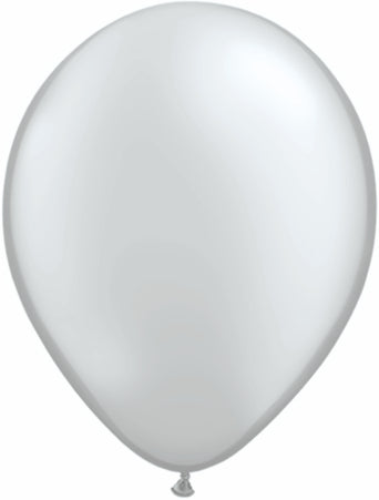 5" Qualatex Latex Balloons SILVER (100 Per Bag)