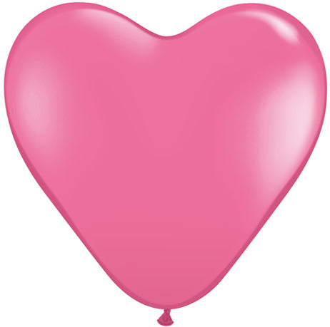 6" Heart Latex Balloons (100 Count) Rose