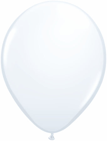 11" Qualatex Latex Balloons WHITE (100 Per Bag)
