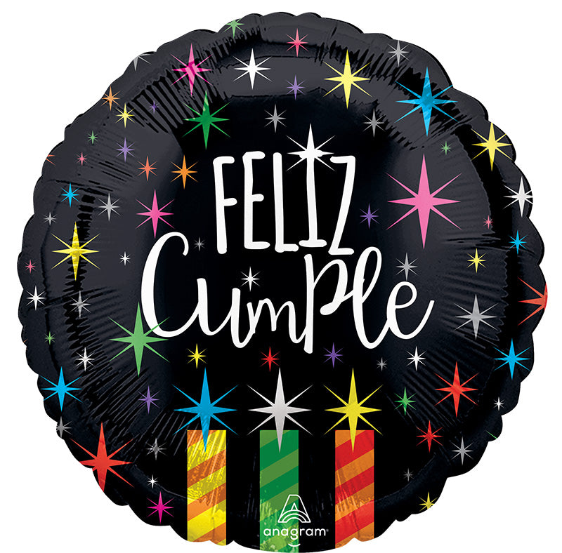 18" Velas de Feliz Cumpleaños (Spanish) Foil Balloon