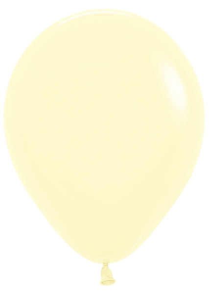 5" Betallatex Pastel Matte Yellow Latex Balloons (100 Per Bag)