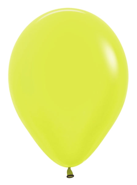 5" Latex Balloons (100 pieces/bag) Neon Yellow