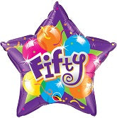 20" Sparkling Fifty Mylar Balloon