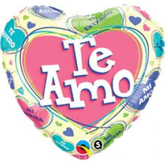 18" Te Amo Many Messages (Spanish) Foil Balloon