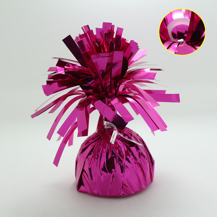 6Oz Magenta Foil Wrapped Balloon Weight