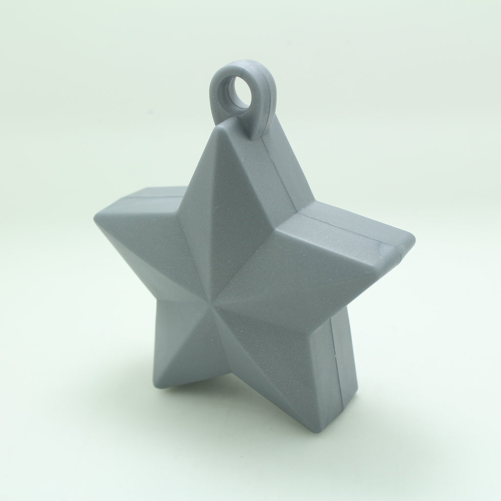 Solid Color Star Balloon Weights Grey
