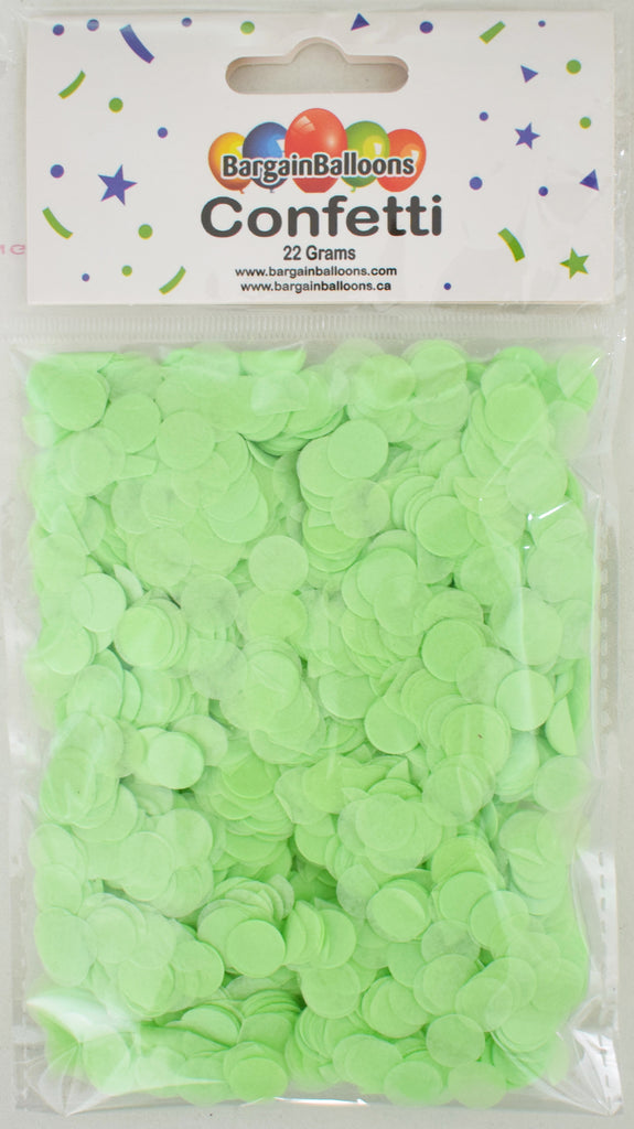 Balloon Confetti Dots 22 Grams Tissue Lime Green 1CM-Round