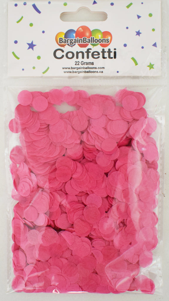 Balloon Confetti Dots 22 Grams Tissue Fuchsia/Rose 1CM-Round