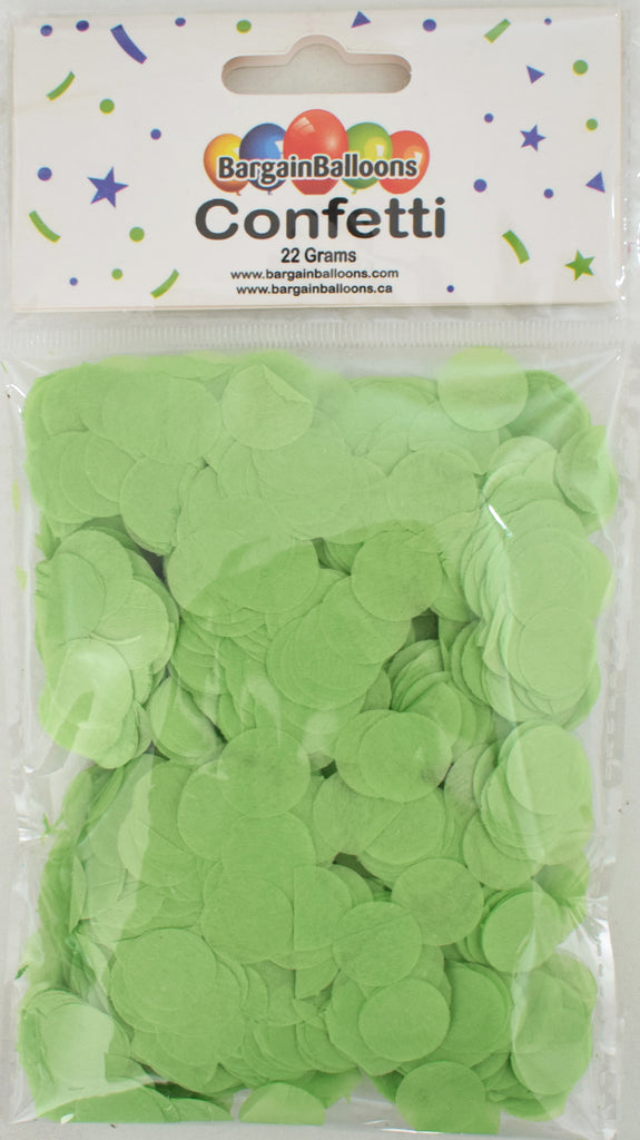 Balloon Confetti Dots 22 Grams Tissue Lime Green 1.5CM-Round