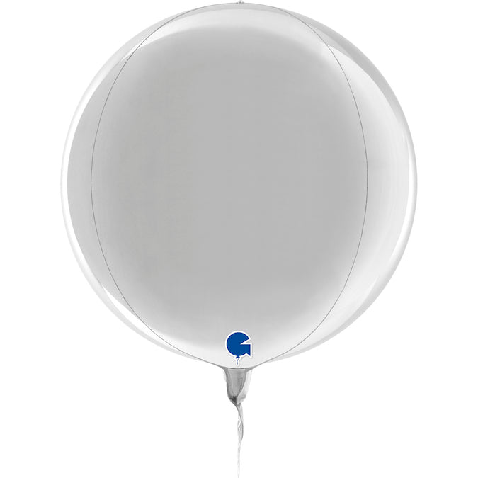 11" (15" Deflated) Globe Silver 4D Foil Balloon