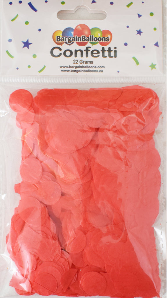 Balloon Confetti Dots 22 Grams Tissue Hot Red 1.5CM-Round