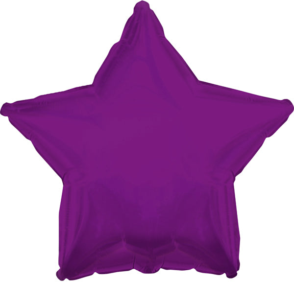 17" CTI Solid Purple Star Balloon