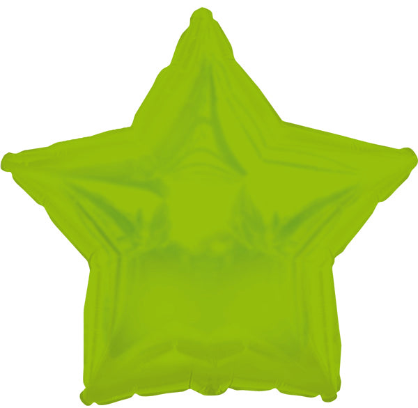 9" Airfill Only CTI Lime Green Star Balloon