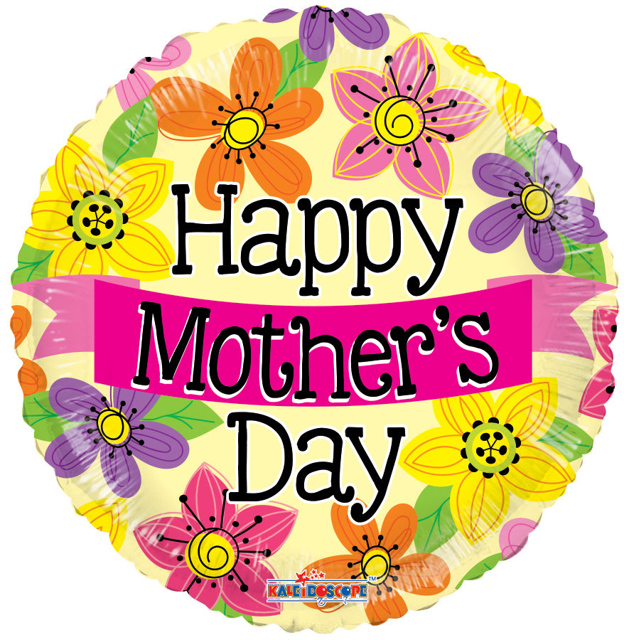 18" Happy Mother's Day Banner Balloon