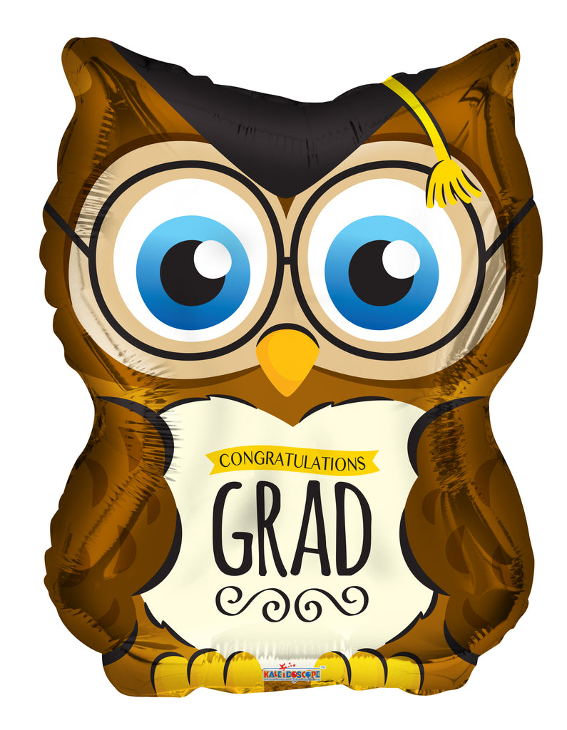 28" Owl Grad Shape Balloon