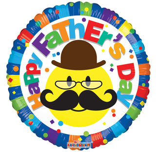 18" Happy Father's Day Smiley Balloon