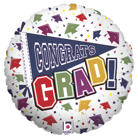 18" Congrats Grad Colors Balloon
