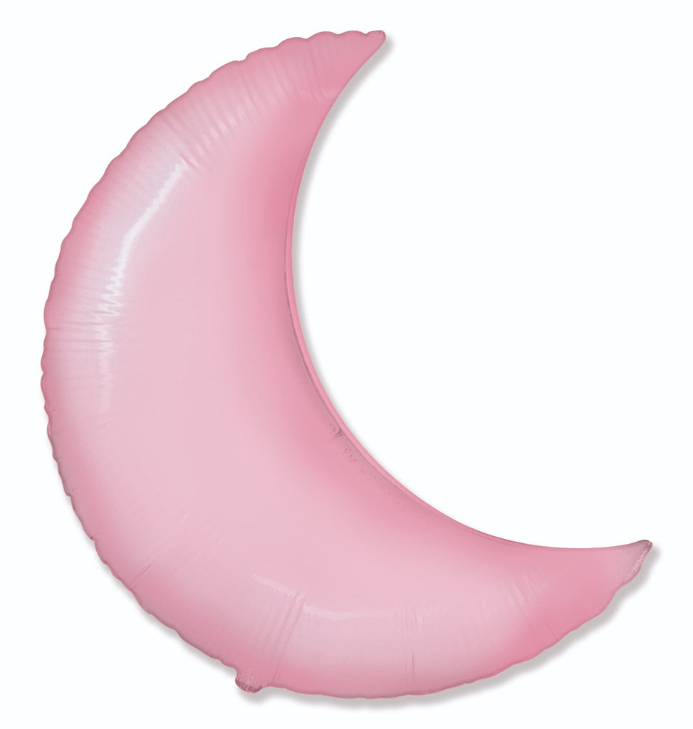 35" Only Half Moon Pastel Pink Foil Balloon