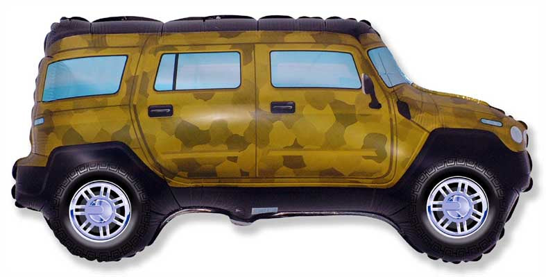 24" Hummer SUV Military Army Foil Balloon