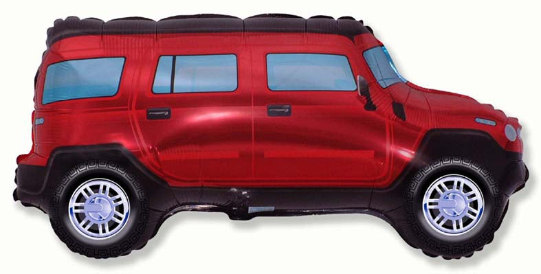 24" Hummer SUV Red Foil Balloon