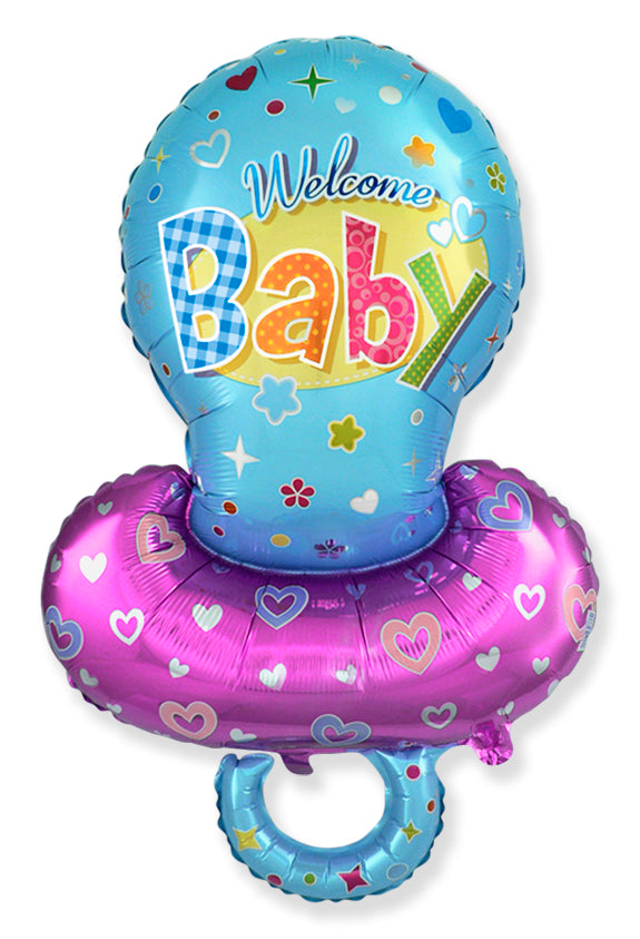 Jumbo Baby Boy Pacifier Blue Foil Balloon