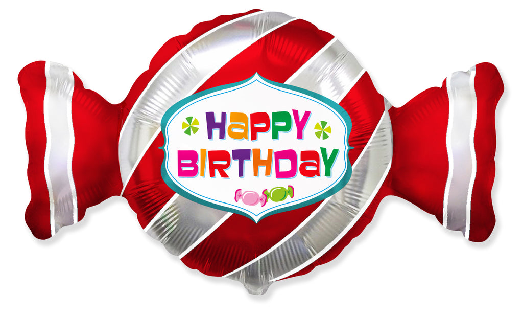 21" Happy Birthday Sweet Candy Red Foil Balloon