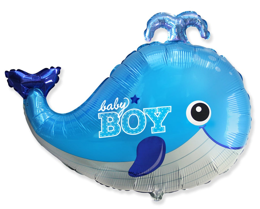 26" Baby Whale Boy Foil Balloon