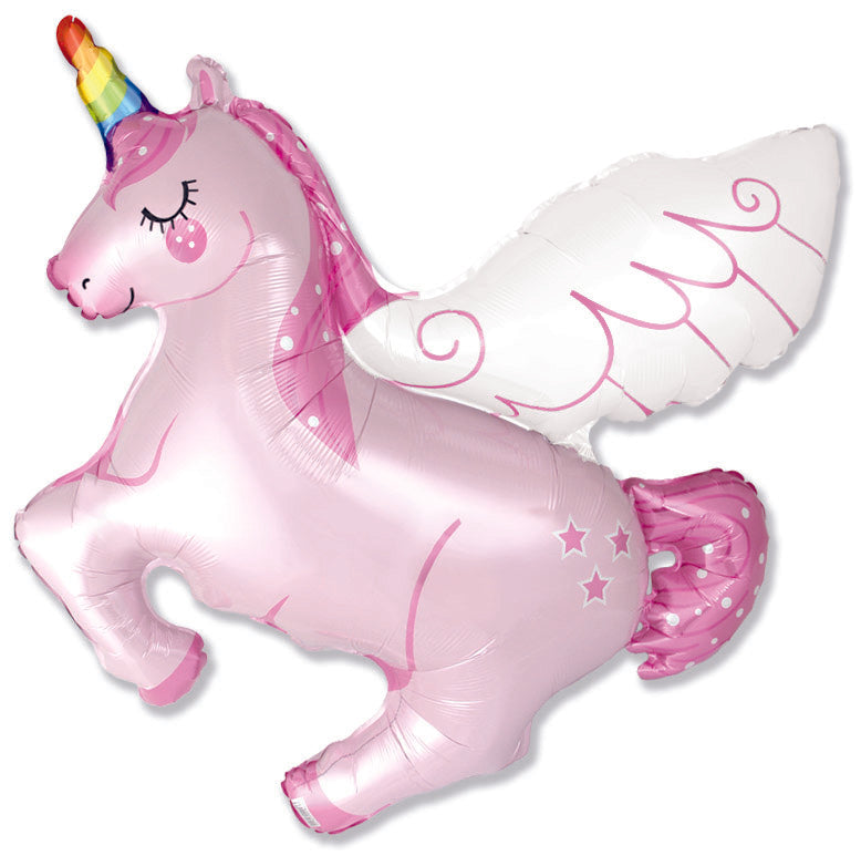 44" Unicorn Wing Pink Foil Balloon