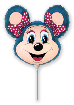 Airfill Only lolly Mouse Blue Balloon