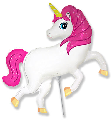 14" Airfill Only Mini Shaped Foil Balloon Pink Unicorn
