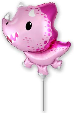 Airfill Only Triceratops Pink Foil Balloon