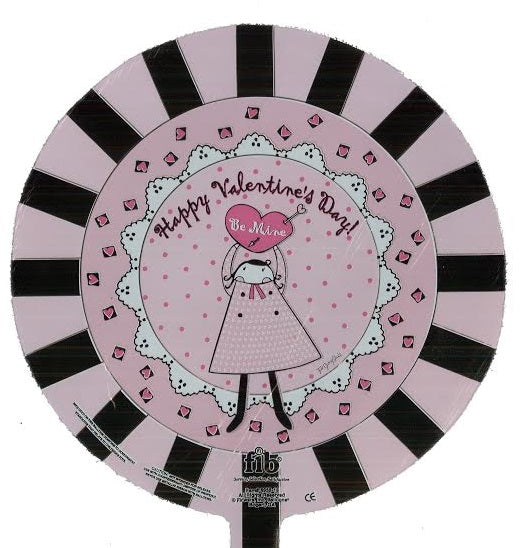 9" Airfill Only Happy Valentine's Day Be Mine Doily Balloon