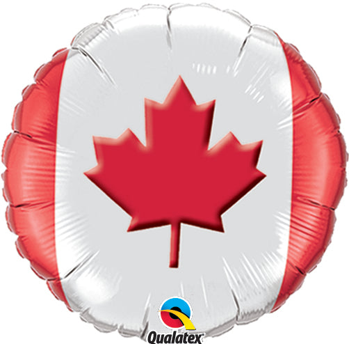 18" Maple Leaf Packaged Mylar Balloon