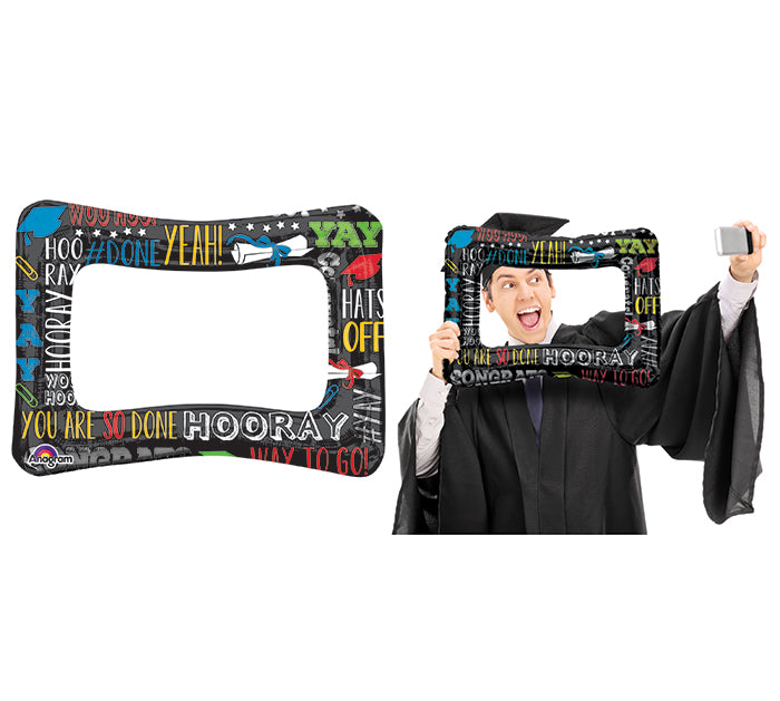 21" Airfill Only #Grad Selfie Frame Balloon Packaged