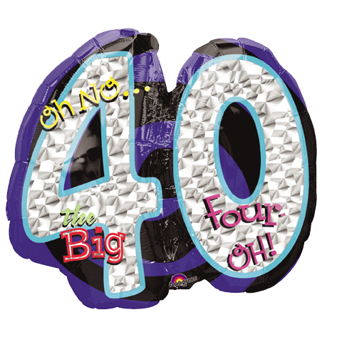 27" Oh No! It's My Birthday 40 Balloon
