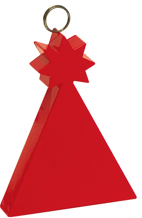 80g./2.8oz Red Party Hat Plastic Balloon Weight (Pickup Only-Cannot be Shipped)