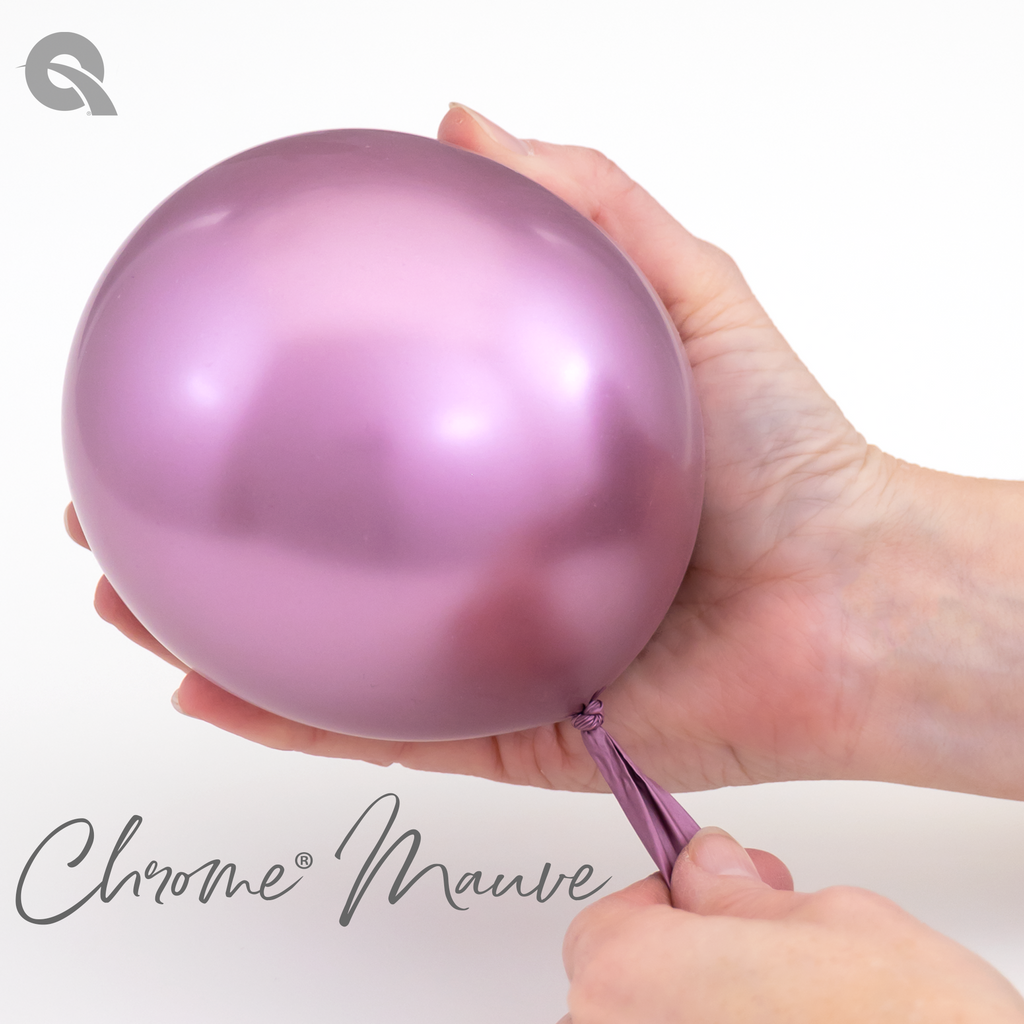 Chrome Mauve Hand Pioneer Qualatex Latex Balloons 