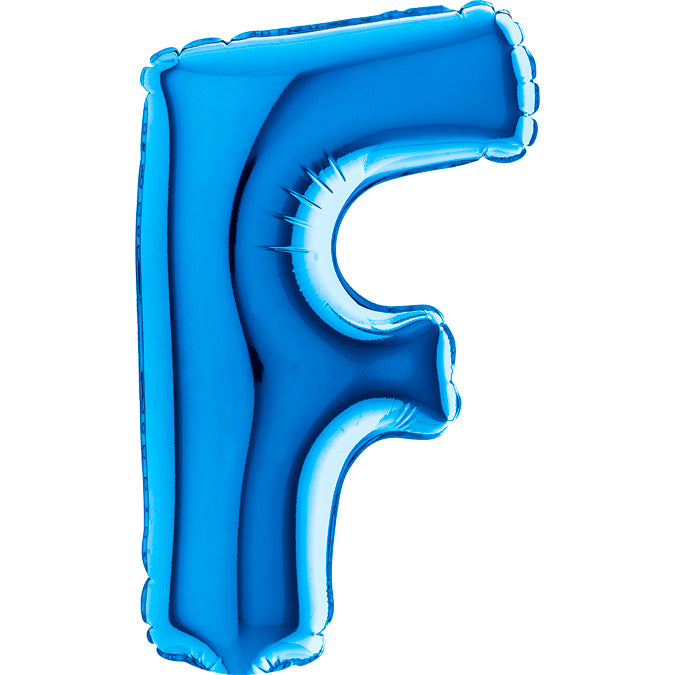 7" Airfill Only (requires heat sealing) Letter F Blue Foil Balloon