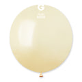 19" Gemar Latex Balloons (Bag of 25) Metallic Metallic Ivory