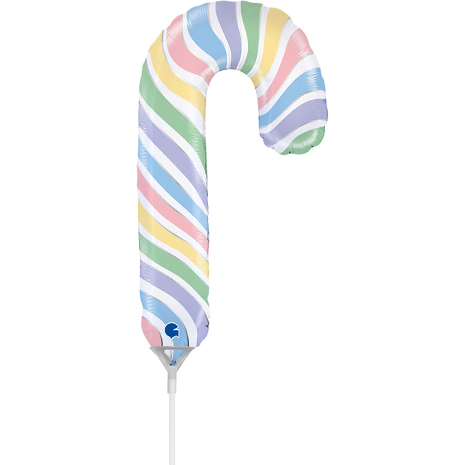 14" Airfill Only Macaron Candy Cane mini Foil Balloon