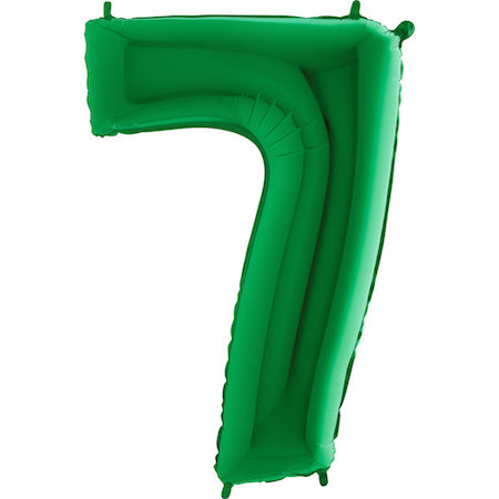 40" Megaloon Foil Shape 7 Green Number Balloon