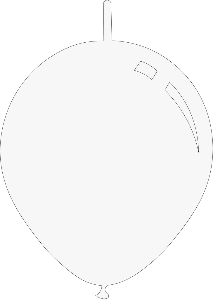 11" Metallic White Decomex Linking Latex Balloons (100 Per Bag)