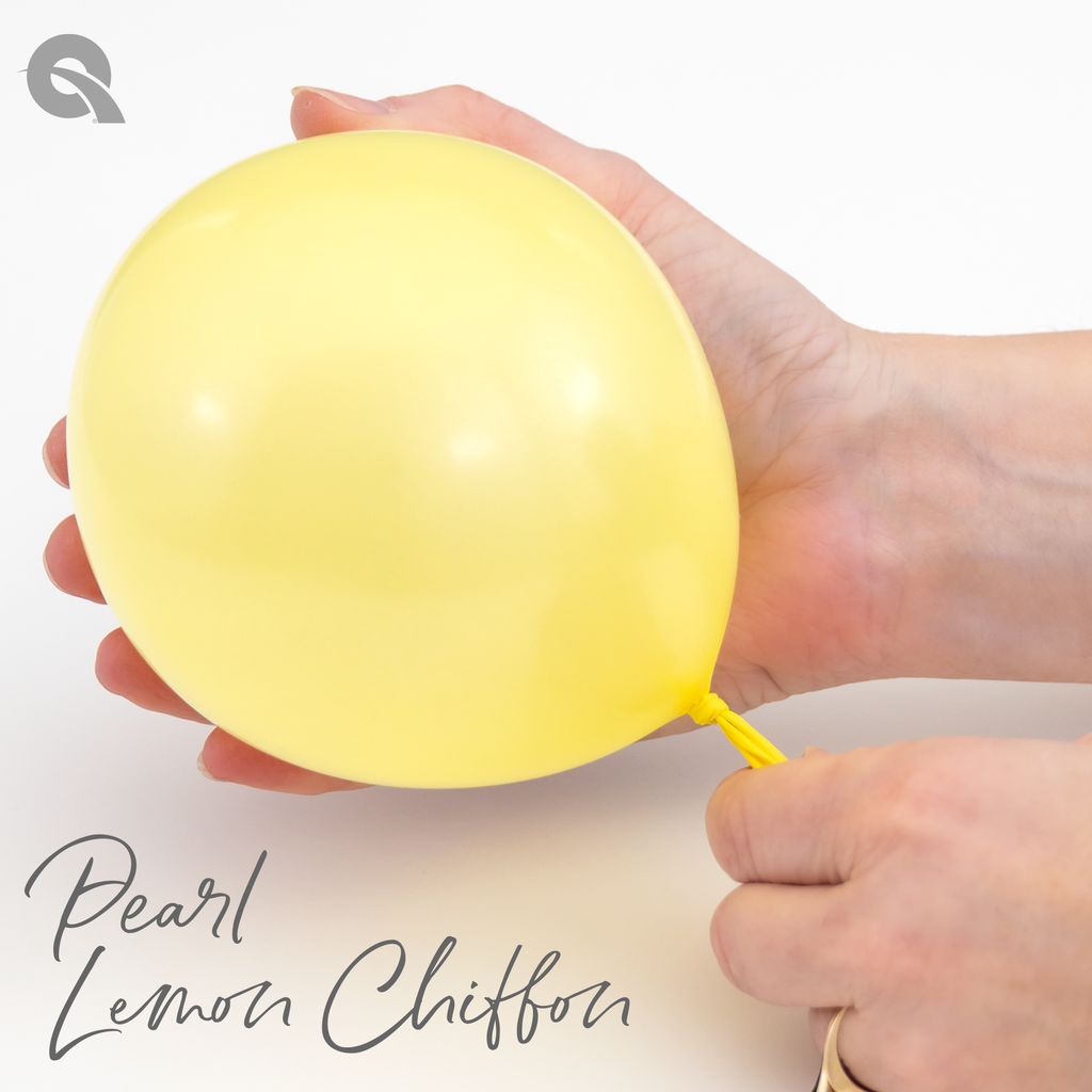 Pearl Lemon Chiffon Hand Pioneer Qualatex Latex Balloons 