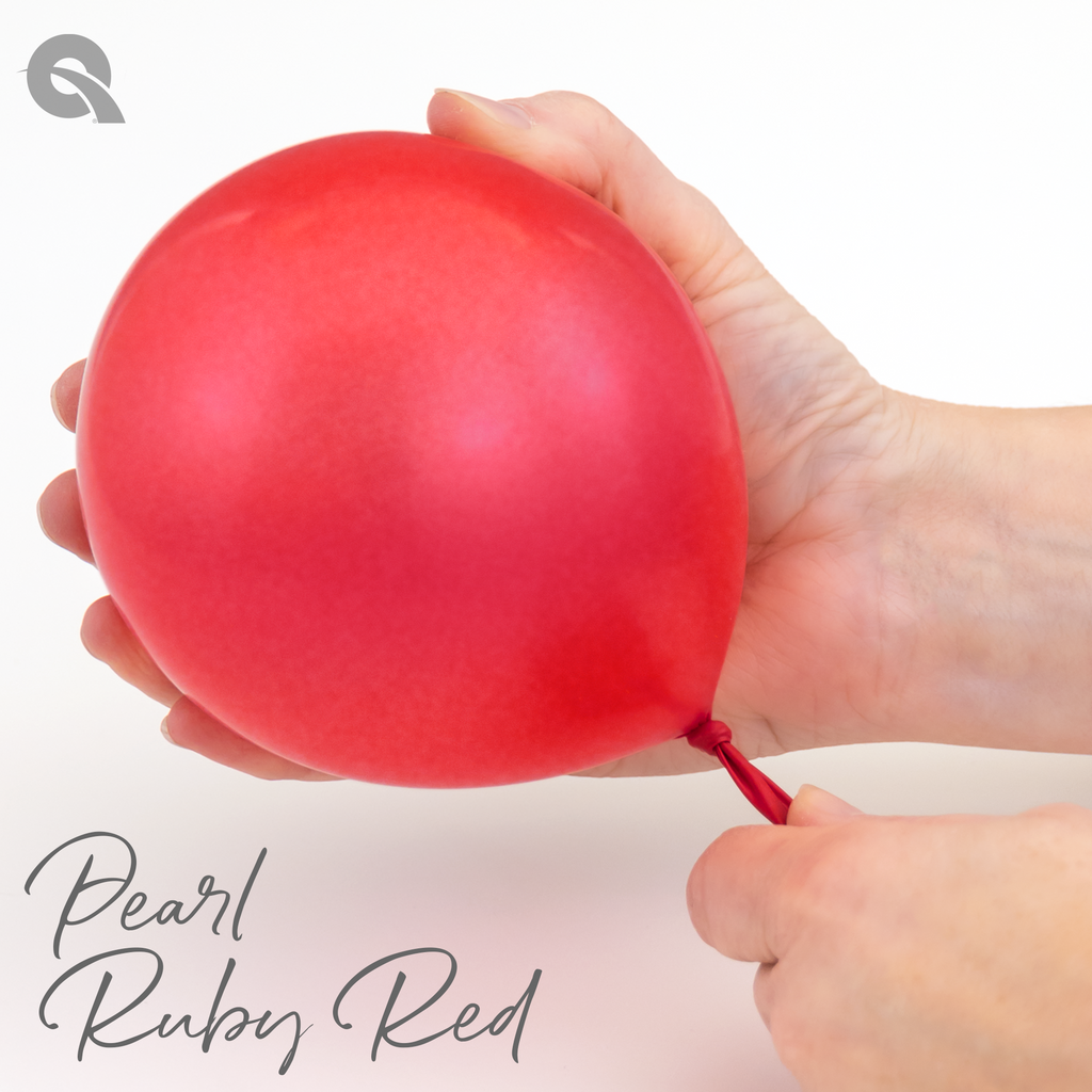 Pearl Ruby Red Hand Pioneer Qualatex Latex Balloons 