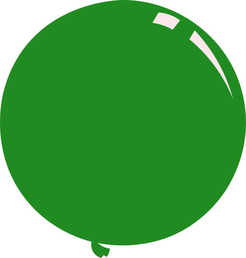 36" Standard Forest Green Decomex Latex Balloons (5 Per Bag)