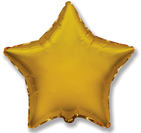 9" Airfill Only Gold Star Foil Balloon