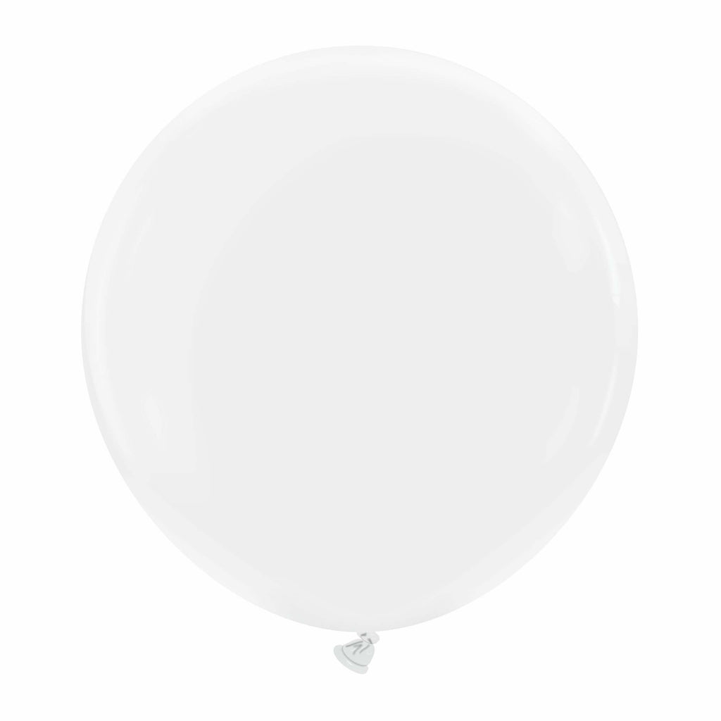 24" Cattex Premium Snow White Latex Balloons (1 Per Bag)