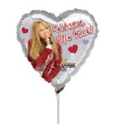 9" Airfill Only Hanna Montana Valentine You Rock Balloon